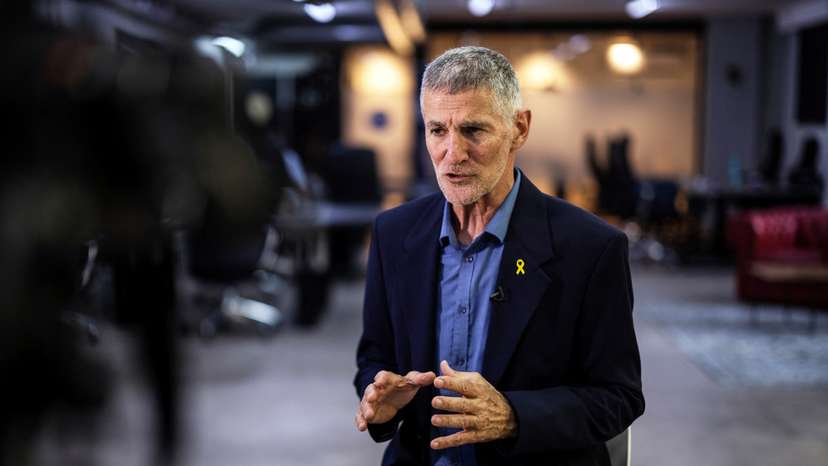 Yair Golan, the leader of "The Democrats" a left-wing political alliance, is interviewed by Reuters in his office in Tel Aviv