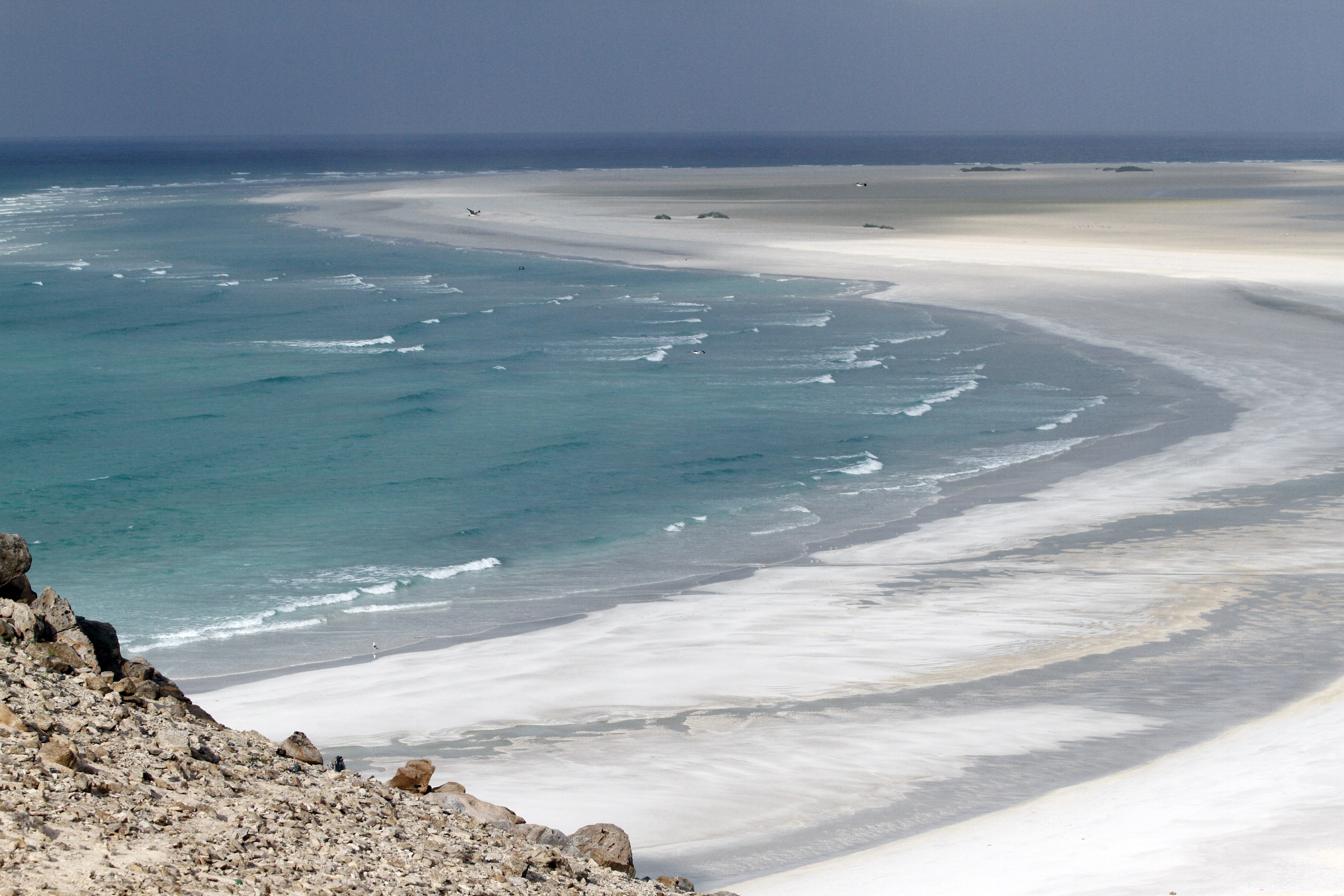 The approach to Ditwa lagoon and beach is pictured near the port of Qalensiya, the second biggest town on Yemen's Socotra island