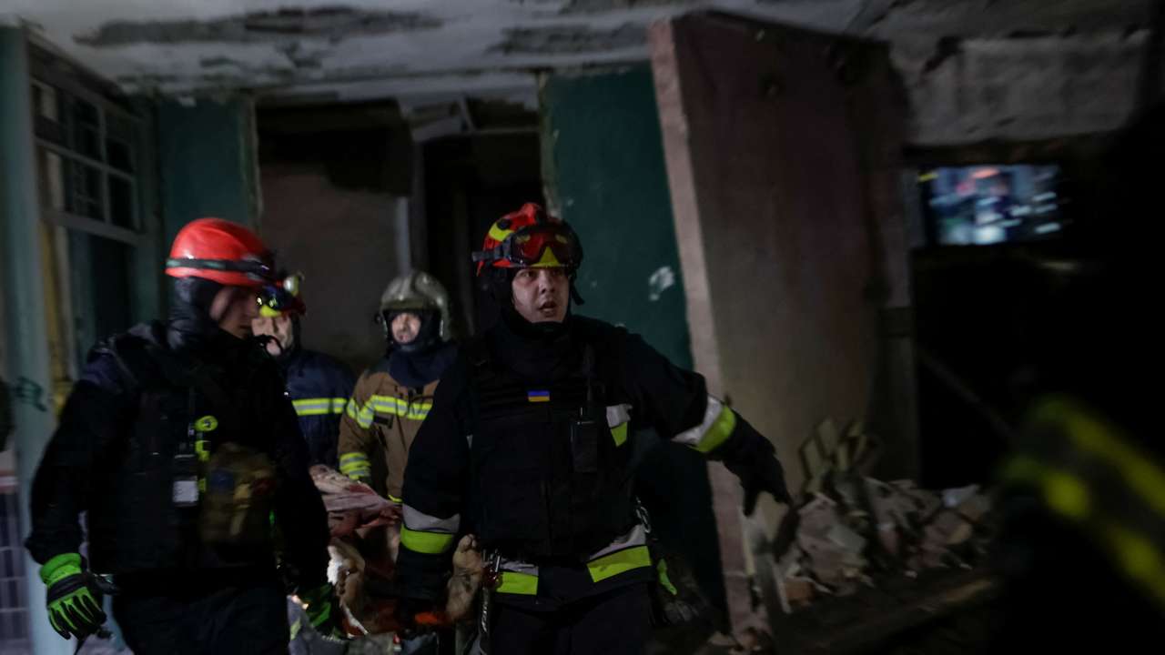 Aftermath of a Russian air strike in Kharkiv