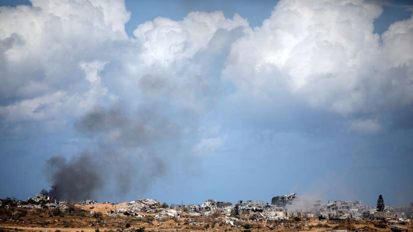 Smoke rises following a strike in Gaza, as seen from the Israeli side of the Israel-Gaza border, amid the Israel-Hamas conflict