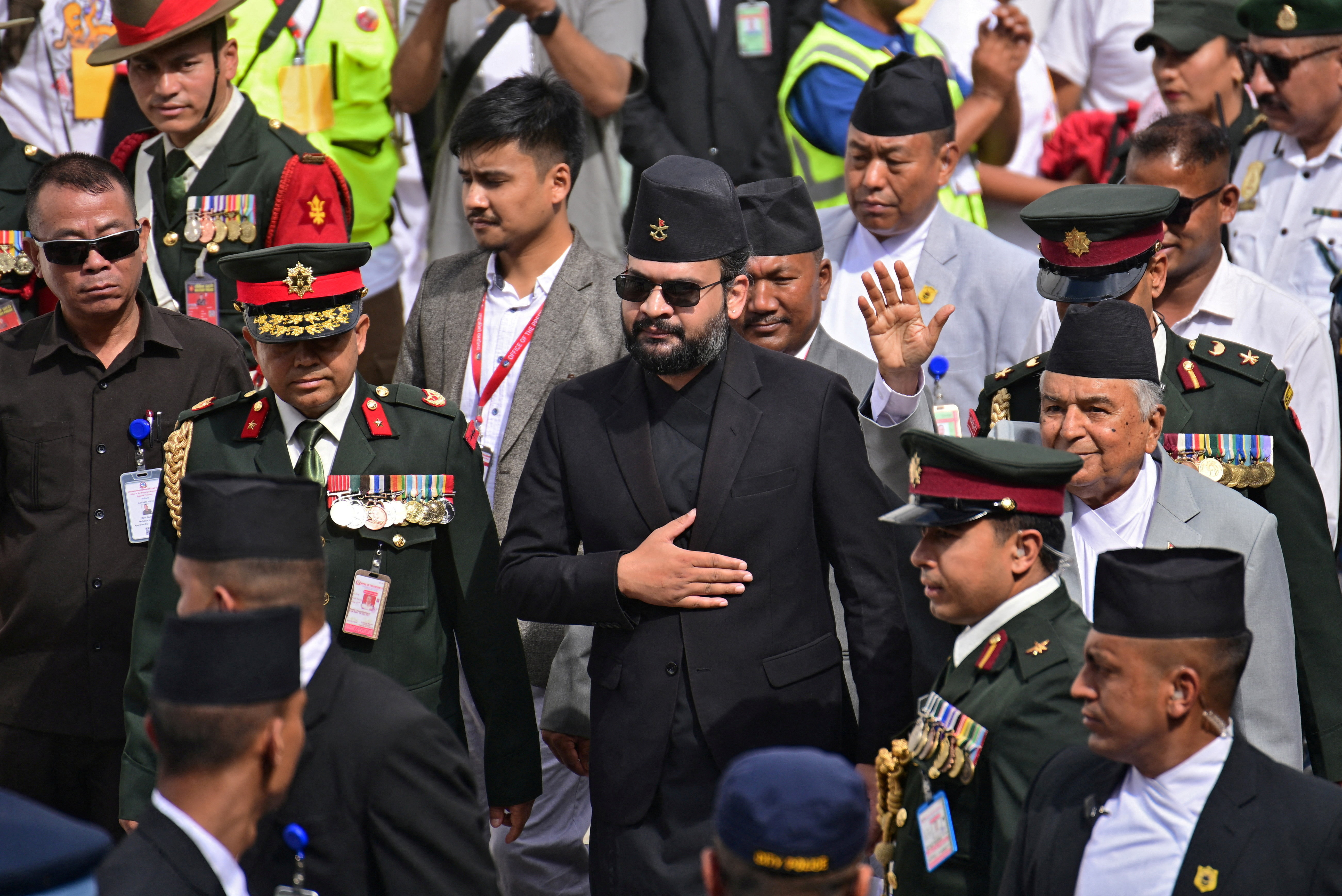 Balendra Shah attends Indra Jatra festival at Kathmandu Durbar Square in Kathmandu