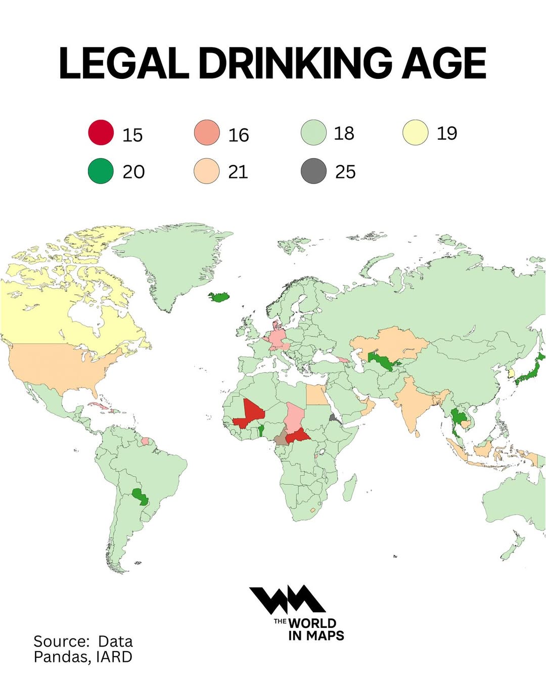 The legal drinking age is one of those laws that changes dramatically depending on where you are (1)
