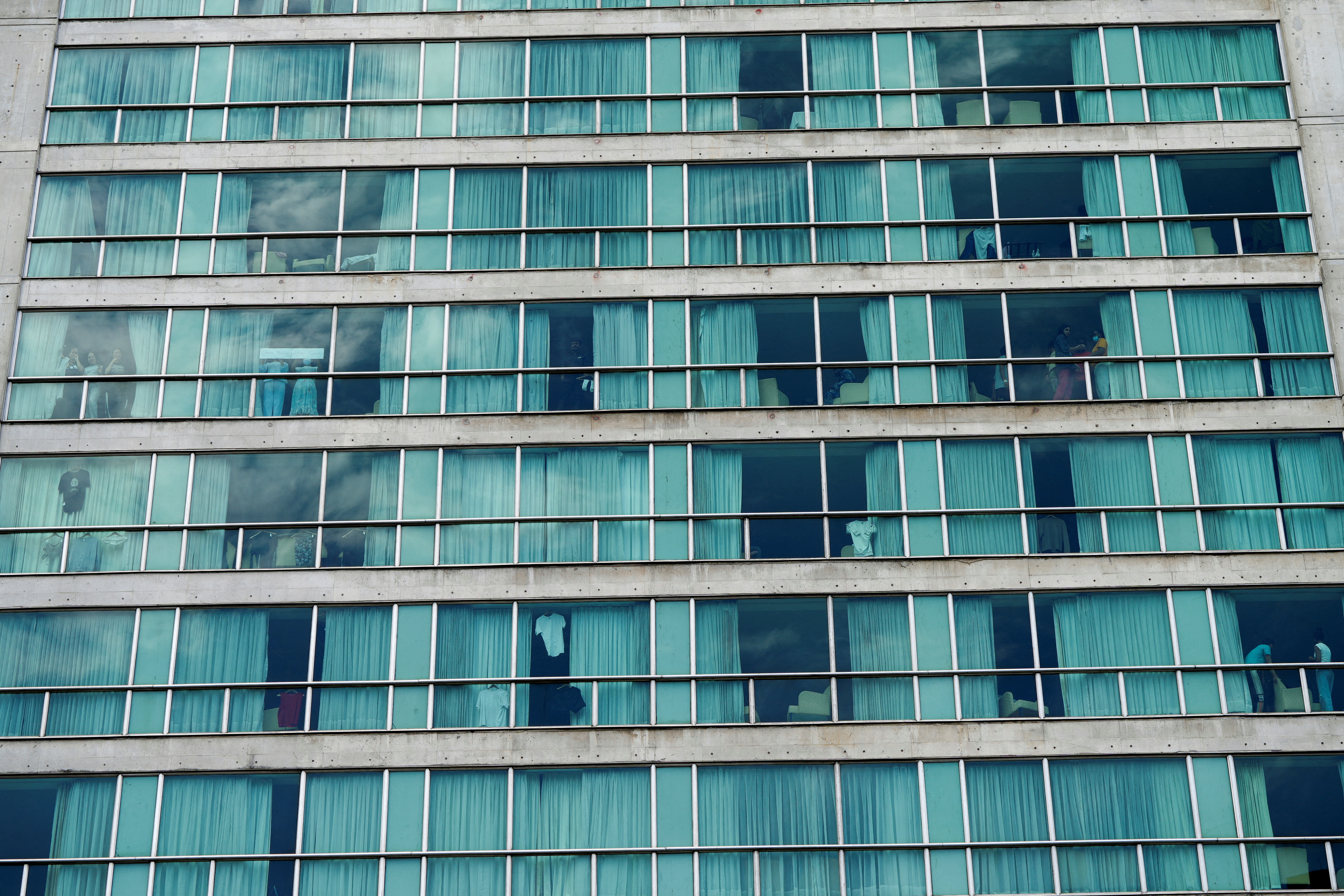 FILE PHOTO: People deported from the U.S. are being housed at a hotel in Panama City