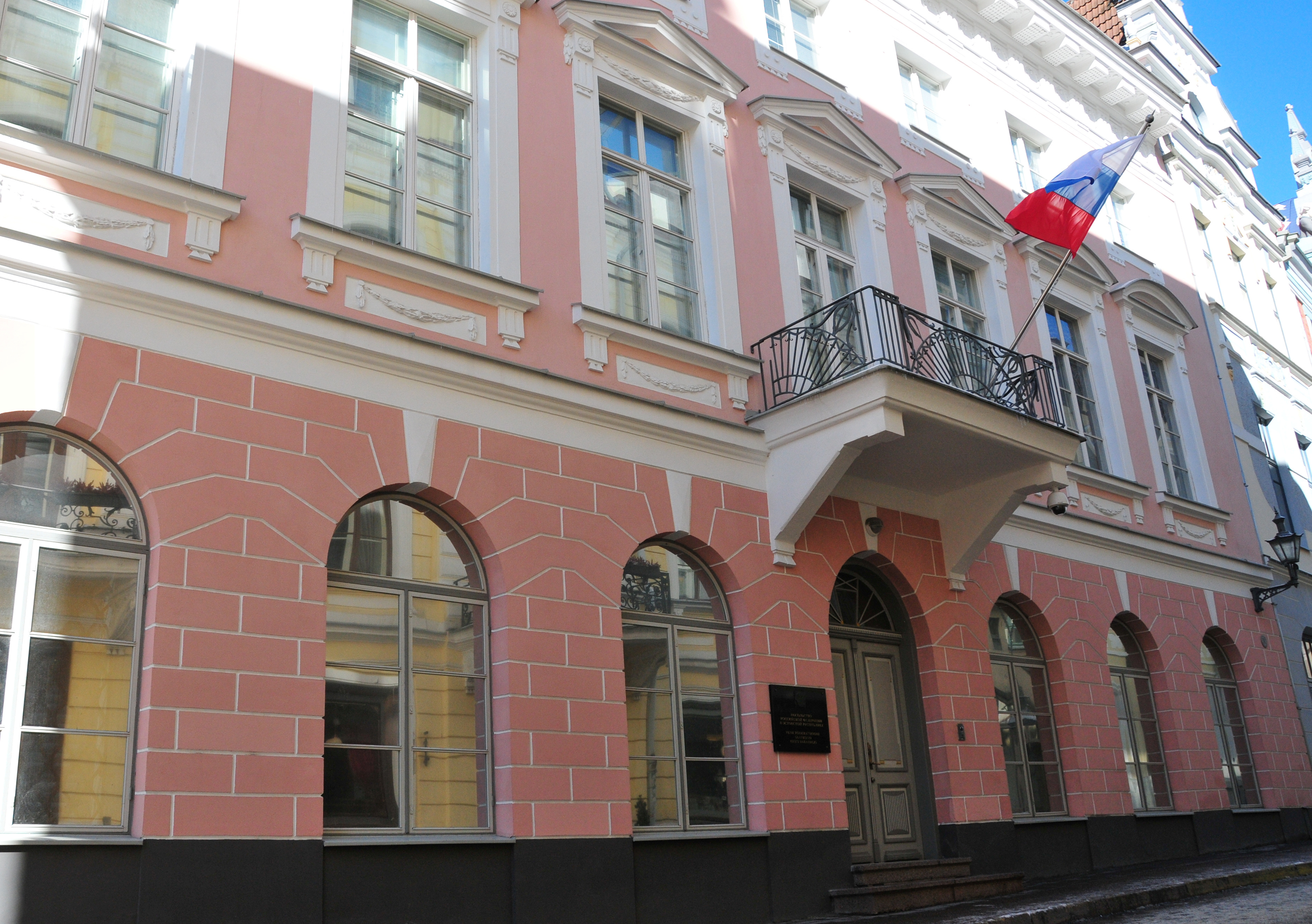 A view of the Russia's Embassy in Tallinn