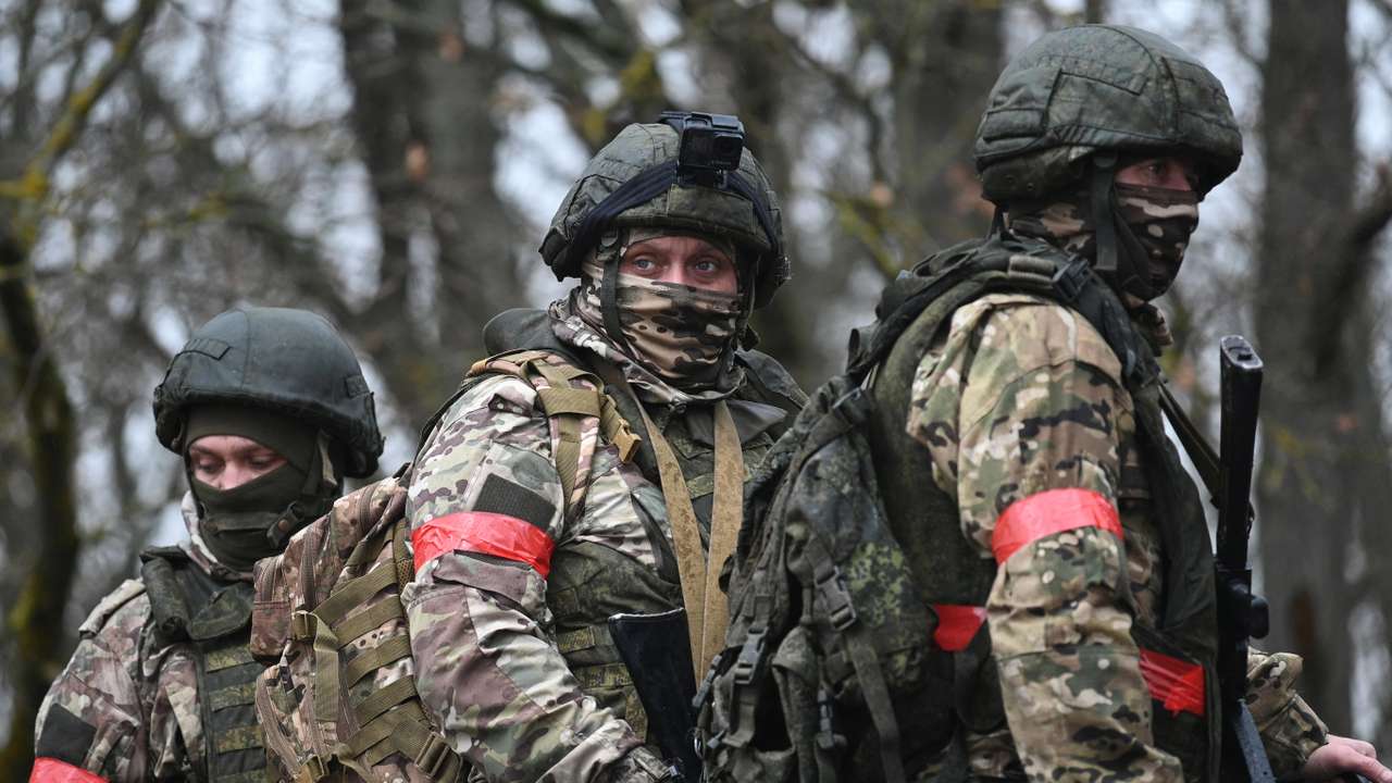 FILE PHOTO: Russian soldiers undergo combat training in Krasnodar region
