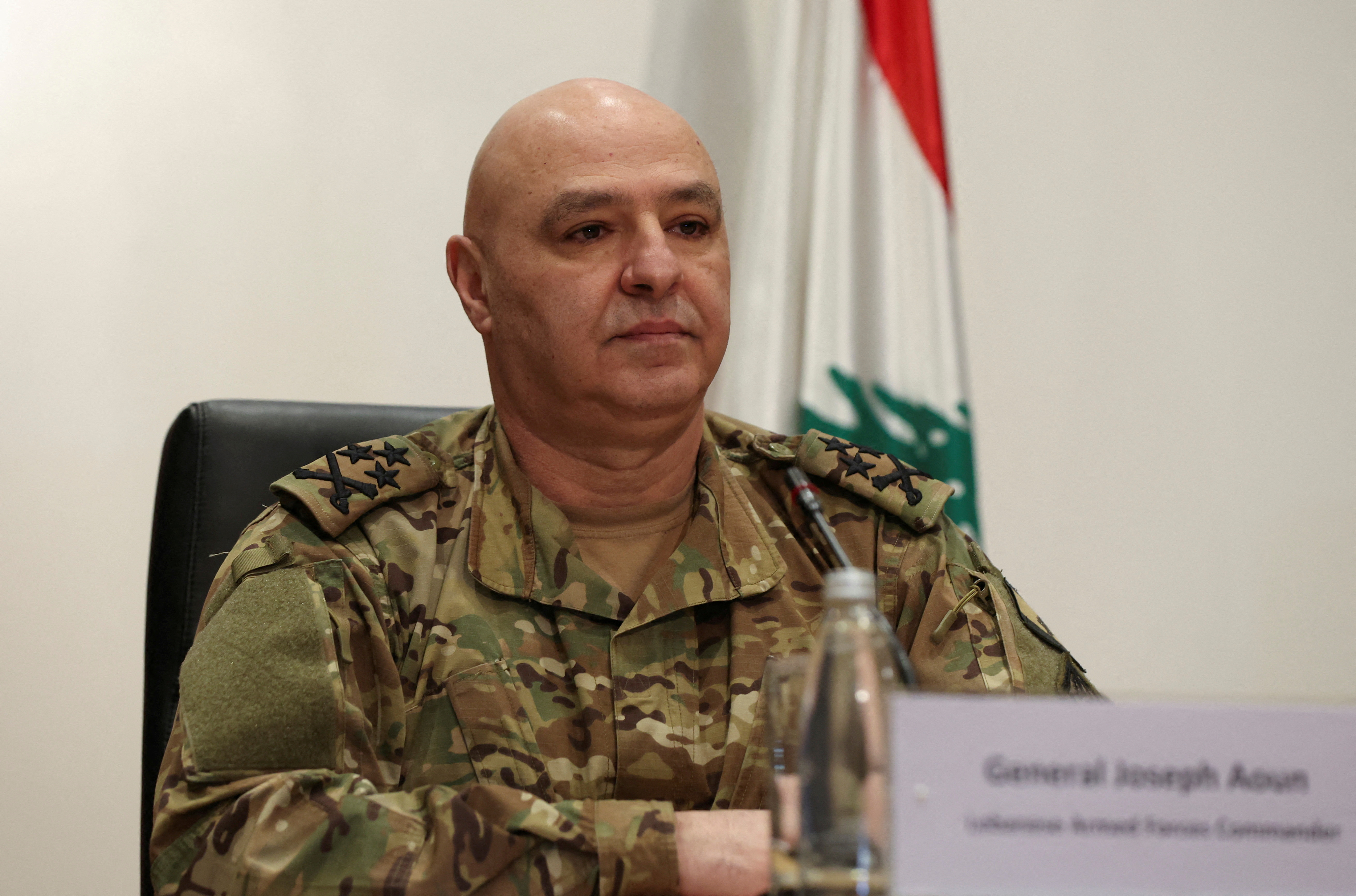 FILE PHOTO: News conference to launch a Livelihood Support Program for the Lebanese army and Internal Security Forces