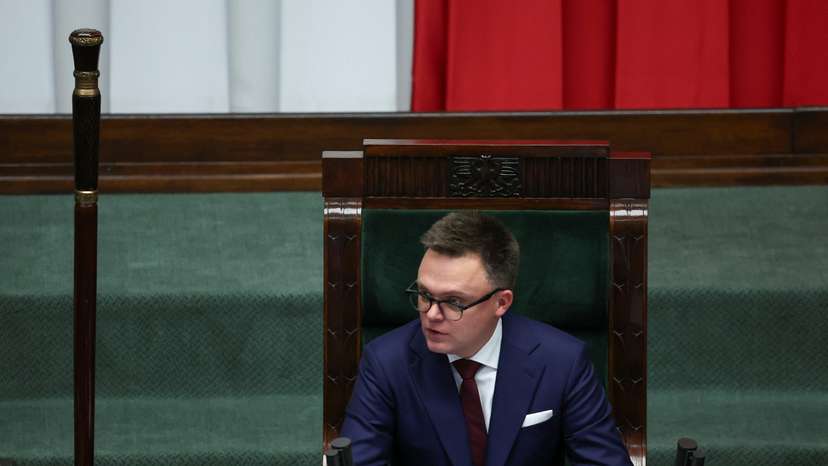First session of the newly elected Polish parliament in Warsaw