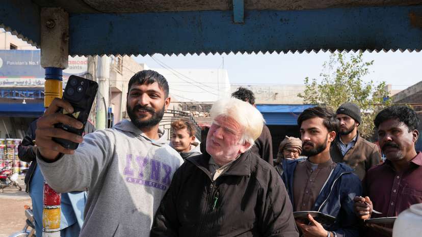 Saleem Bagga seen by some as a lookalike of U.S. President-elect Donald Trump in Sahiwal
