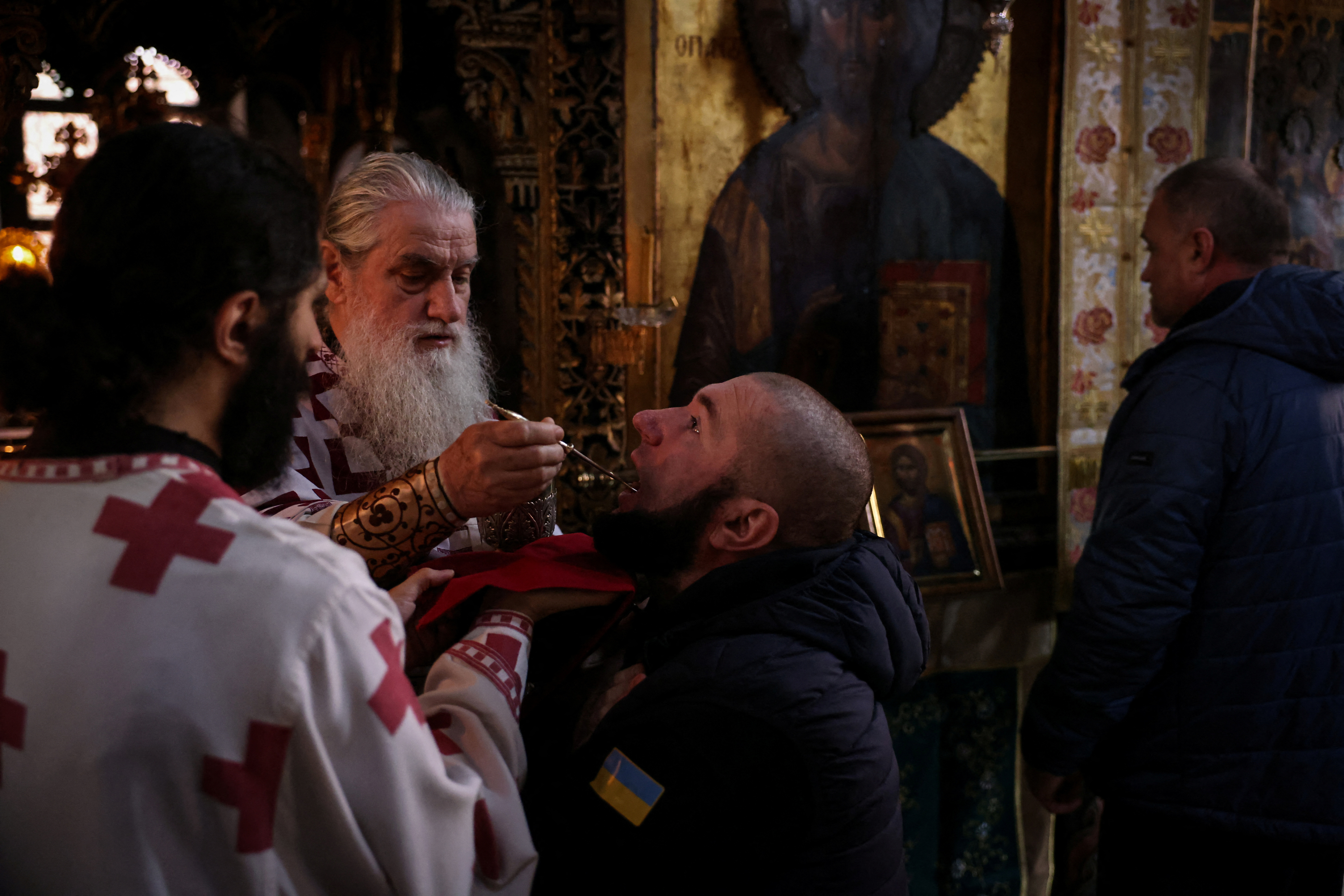 The Wider Image: Wounded Ukrainian soldiers find solace in Greek monasteries 