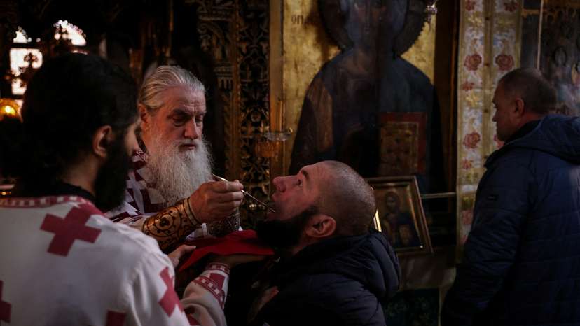 The Wider Image: Wounded Ukrainian soldiers find solace in Greek monasteries