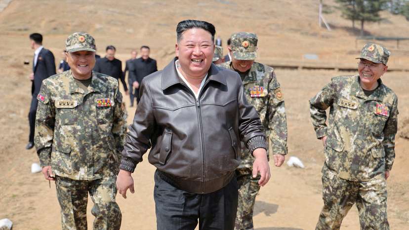 FILE PHOTO: North Korea leader Kim Jong Un visits military training base