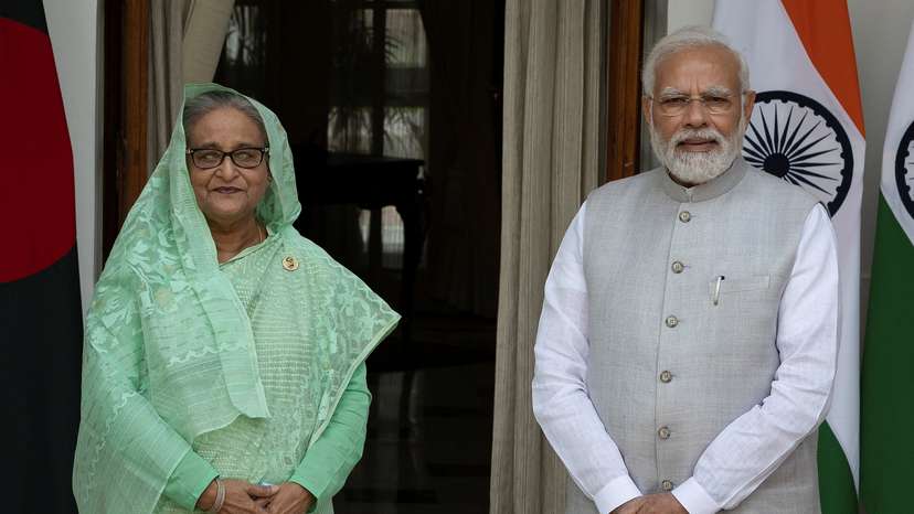 Bangladesh's PM Hasina and her Indian counterpart Modi meet in New Delhi