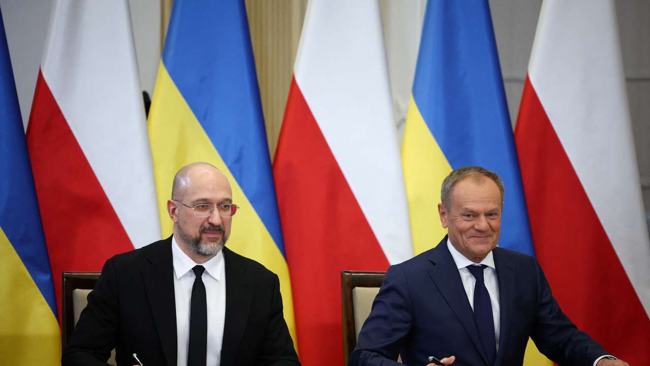 Polish PM Tusk and Ukrainian PM Shmyhal meet for bilateral talks in Warsaw