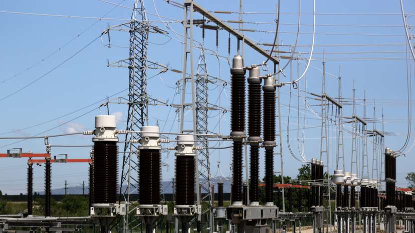 View of electrical sub-station at Spain-France border after blackout, in the village of Santa Llogaia d’Alguema