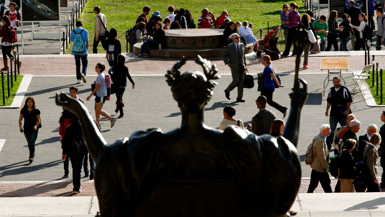 A view of the main campus of Columbia University in New York