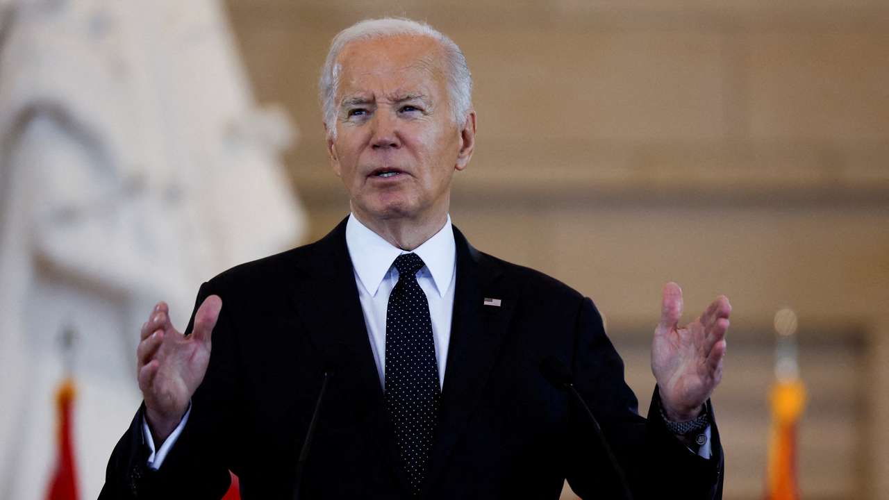 FILE PHOTO: U.S. President Biden addresses at the U.S. Holocaust Memorial Museum's Annual Days of Remembrance ceremony, in Washington
