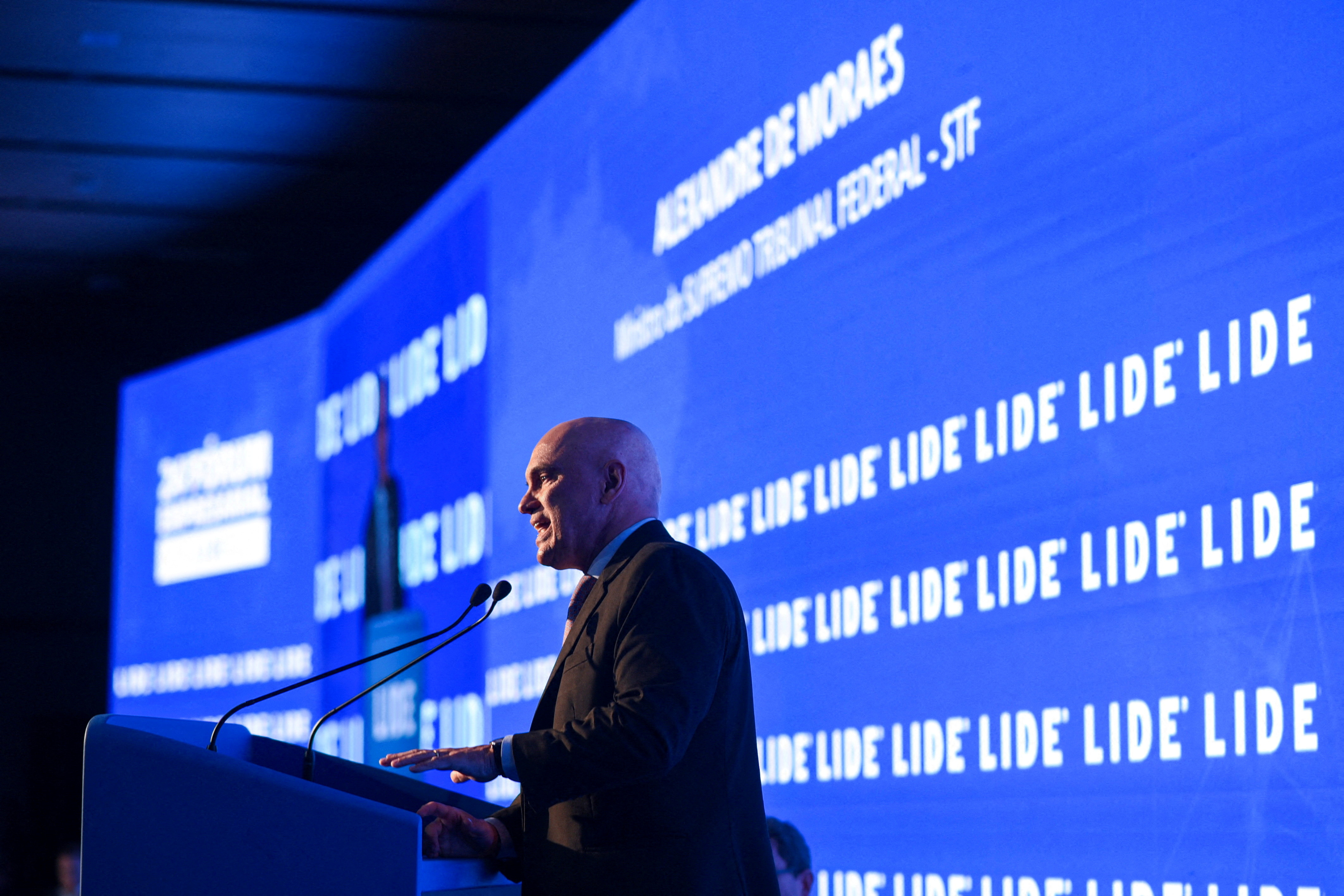 FILE PHOTO: Brazilian Supreme Court Justice Alexandre de Moraes attends a business forum in Rio de Janeiro