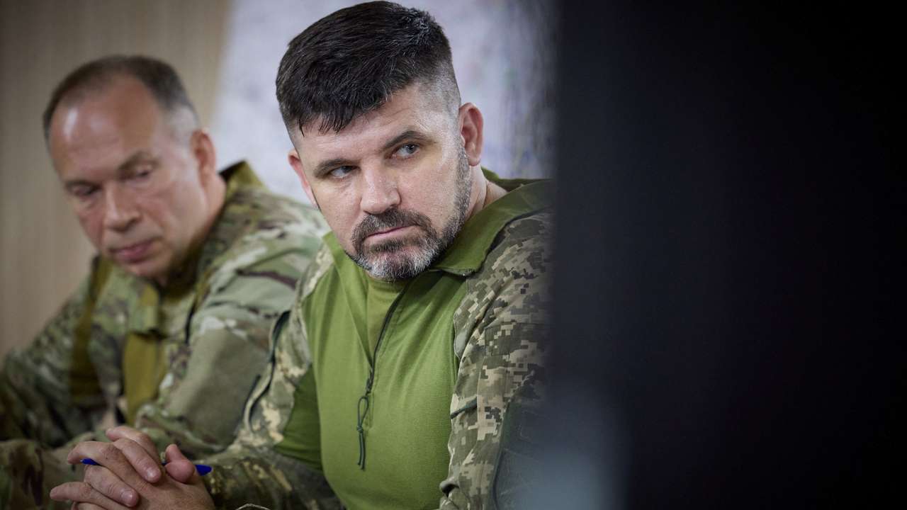 Ukraine's President Zelenskiy visits a frontline in the Donetsk region