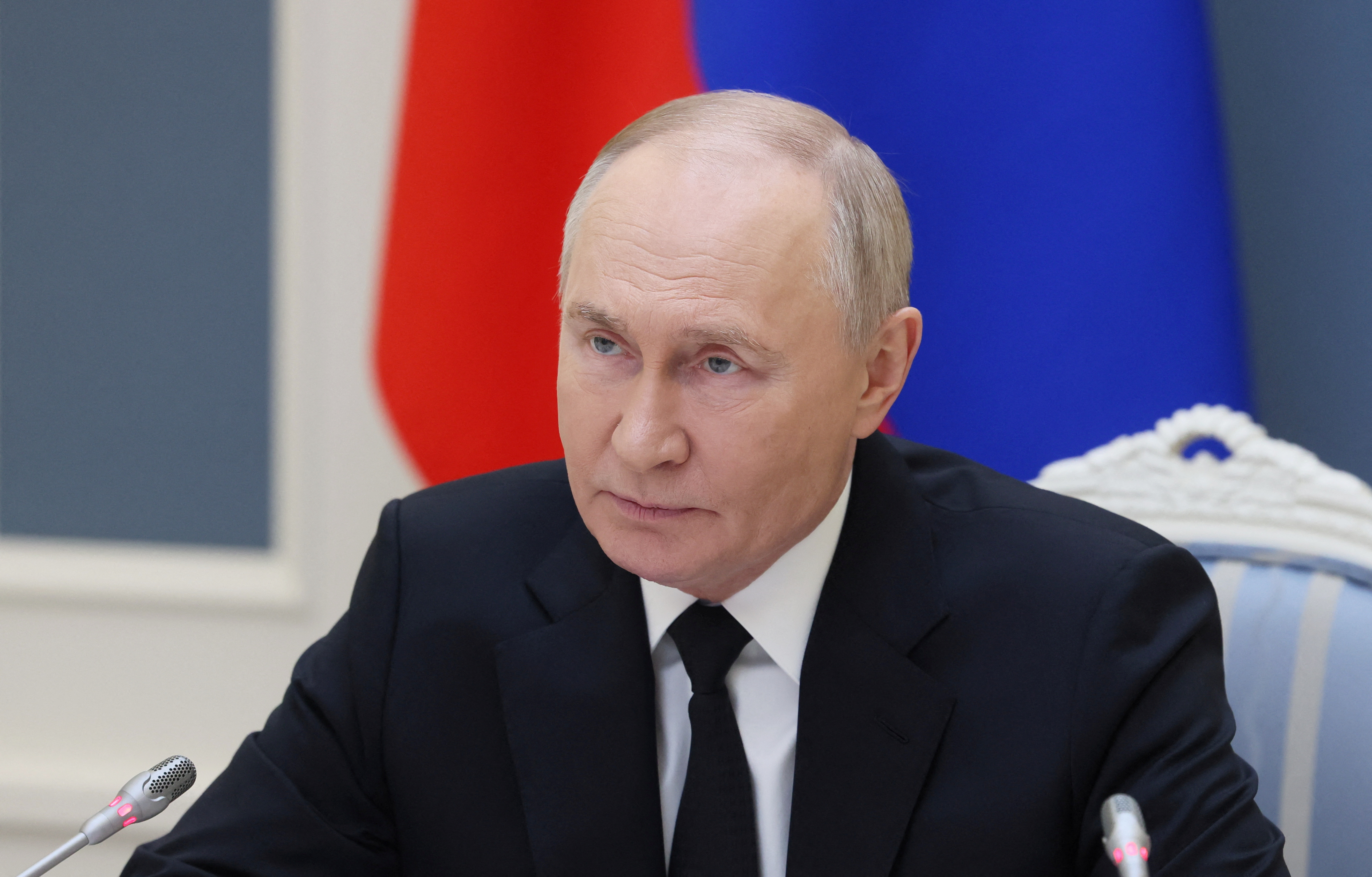 Russian President Vladimir Putin conducts an exercise of Russia's strategic nuclear deterrence forces, in Moscow