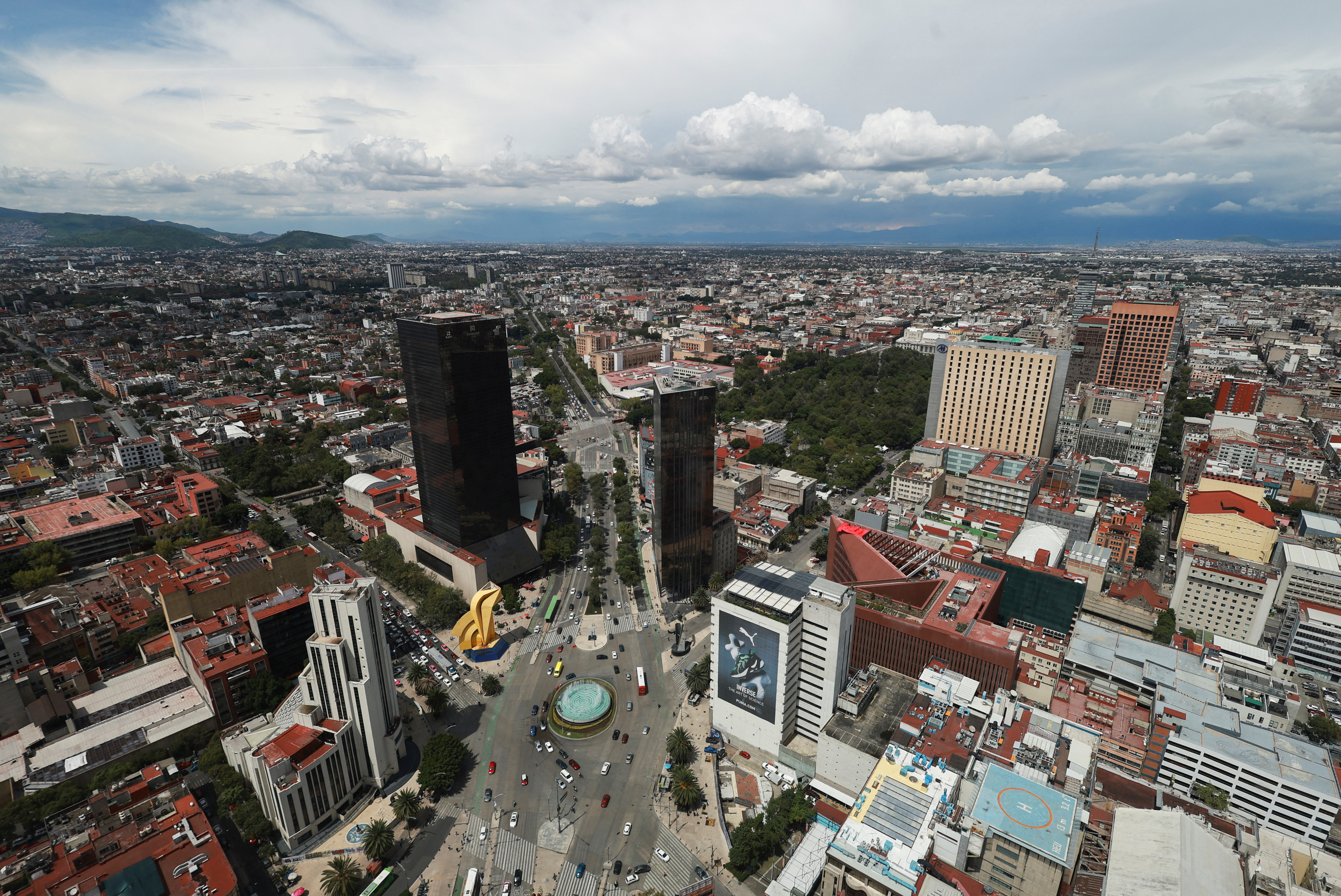 A general view of buildings and houses in Mexico City