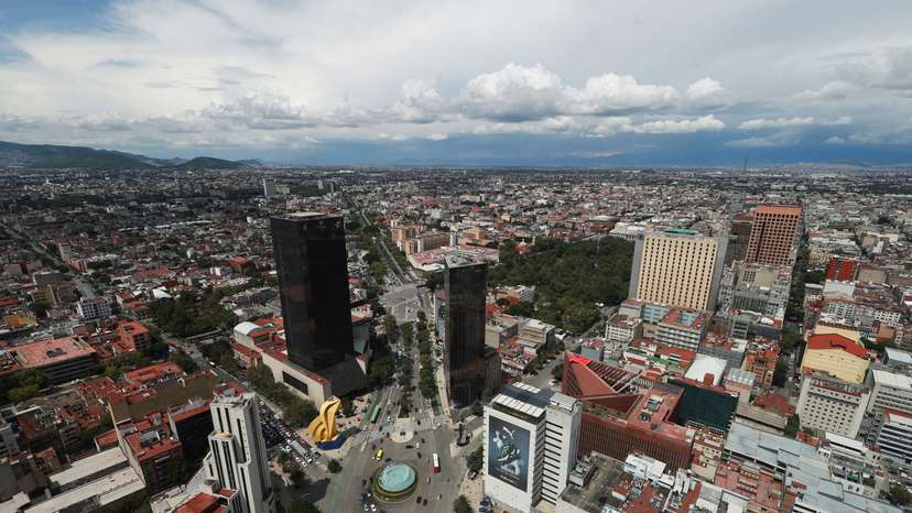 A general view of buildings and houses in Mexico City