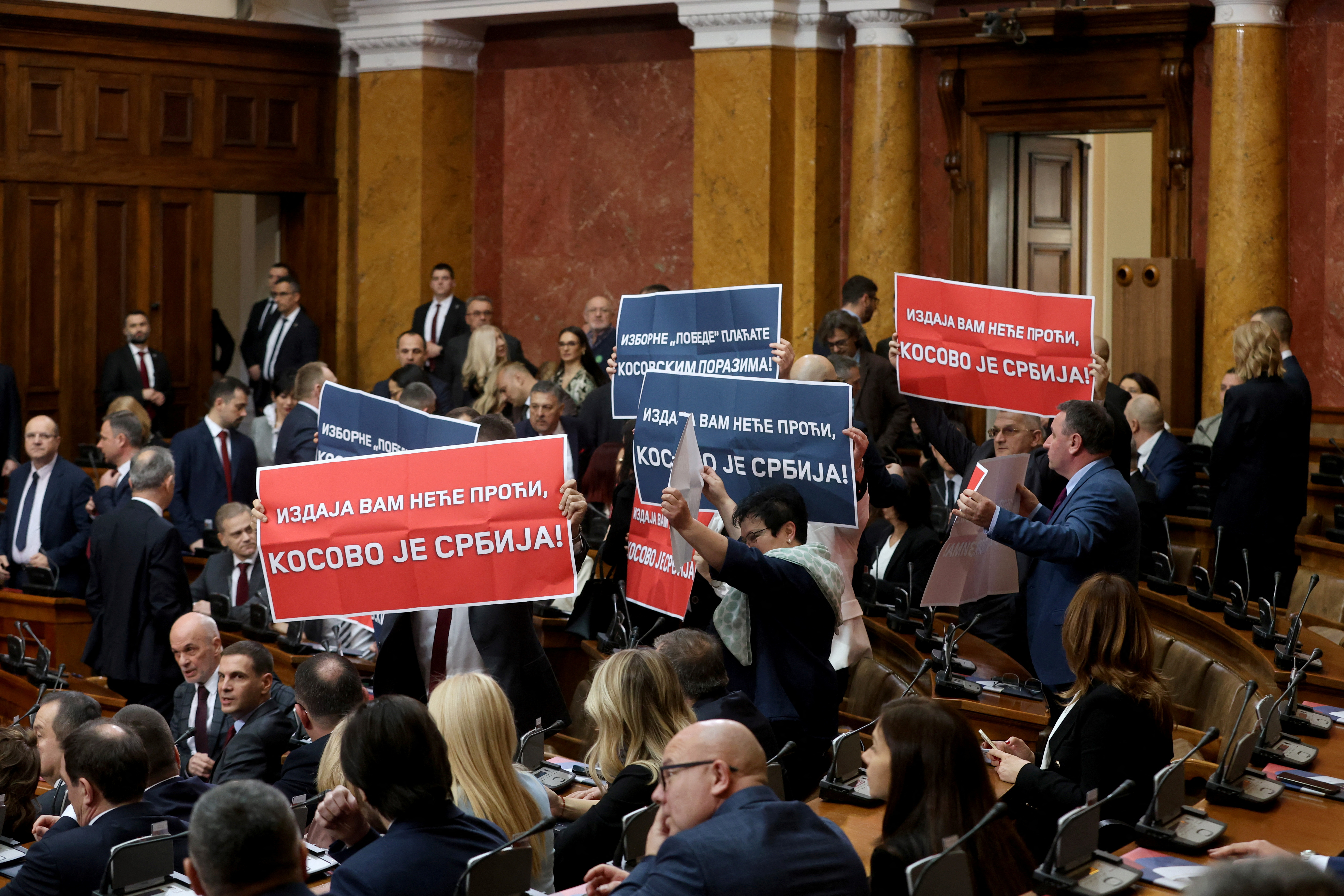 Serbia's new parliament convenes, following December 2023 elections and opposition protests over alleged election fraud, in Belgrade