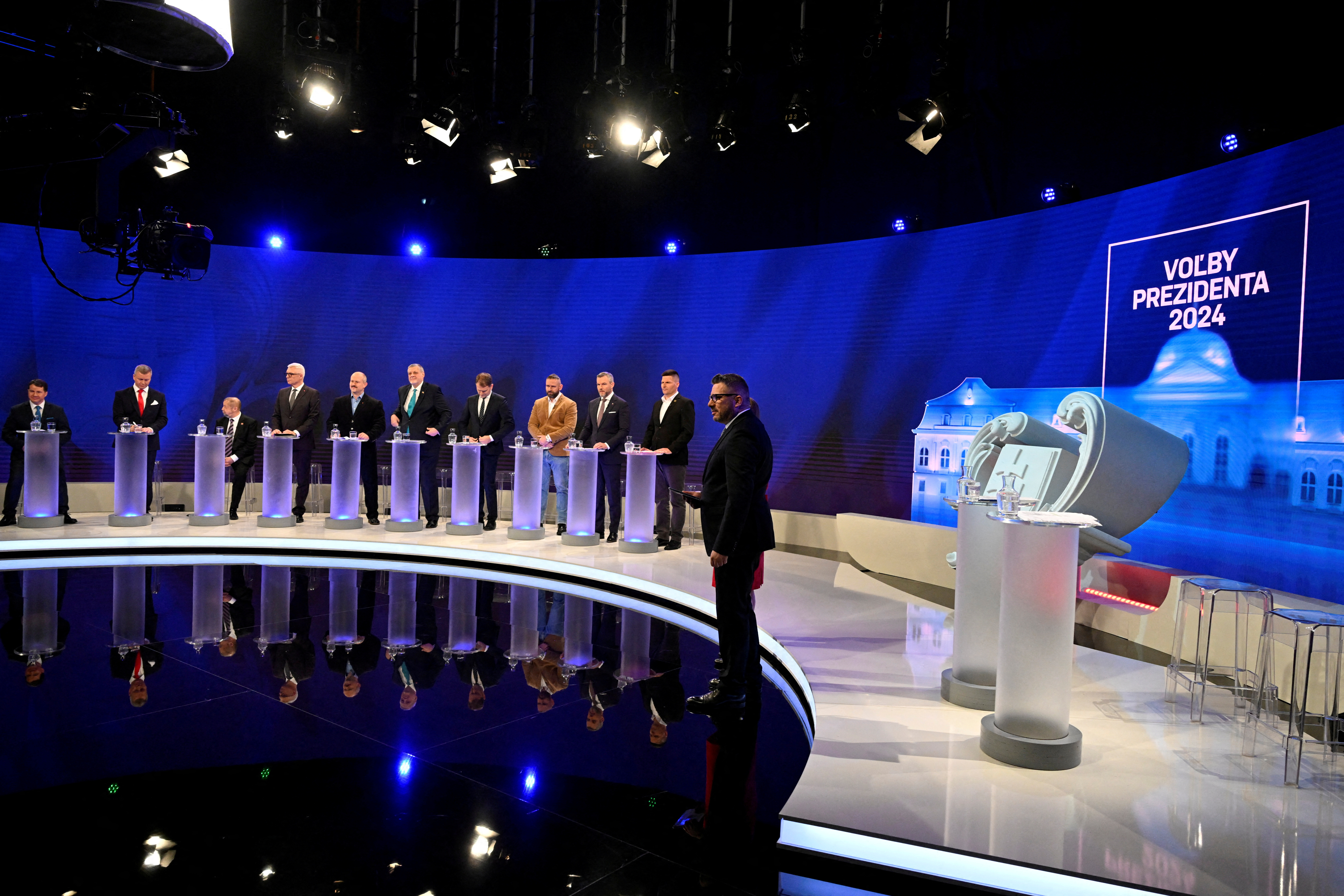 Televised debate with candidates ahead of presidential election, in Bratislava