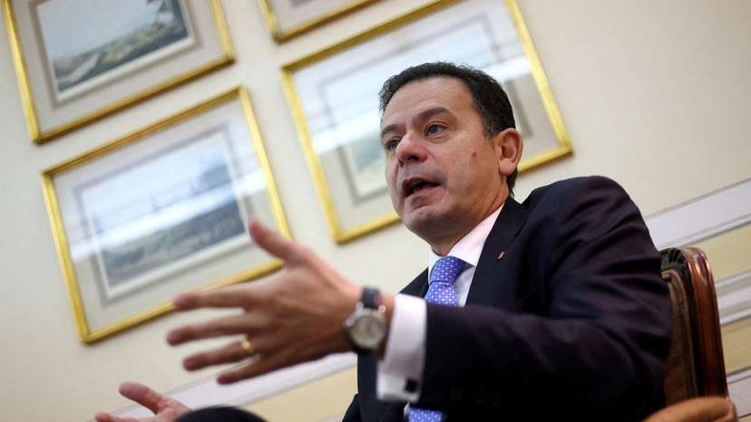FILE PHOTO: Luis Montenegro, President of the Social Democratic Party, the main opposition in Portugal, during an interview with Reuters in Lisbon