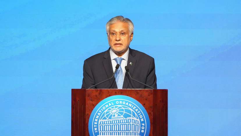 Pakistan's Foreign Minister Ishaq Dar, attends signing ceremony of Convention on the Establishment of The International Organization for Mediation (IOMed) in Hong Kong