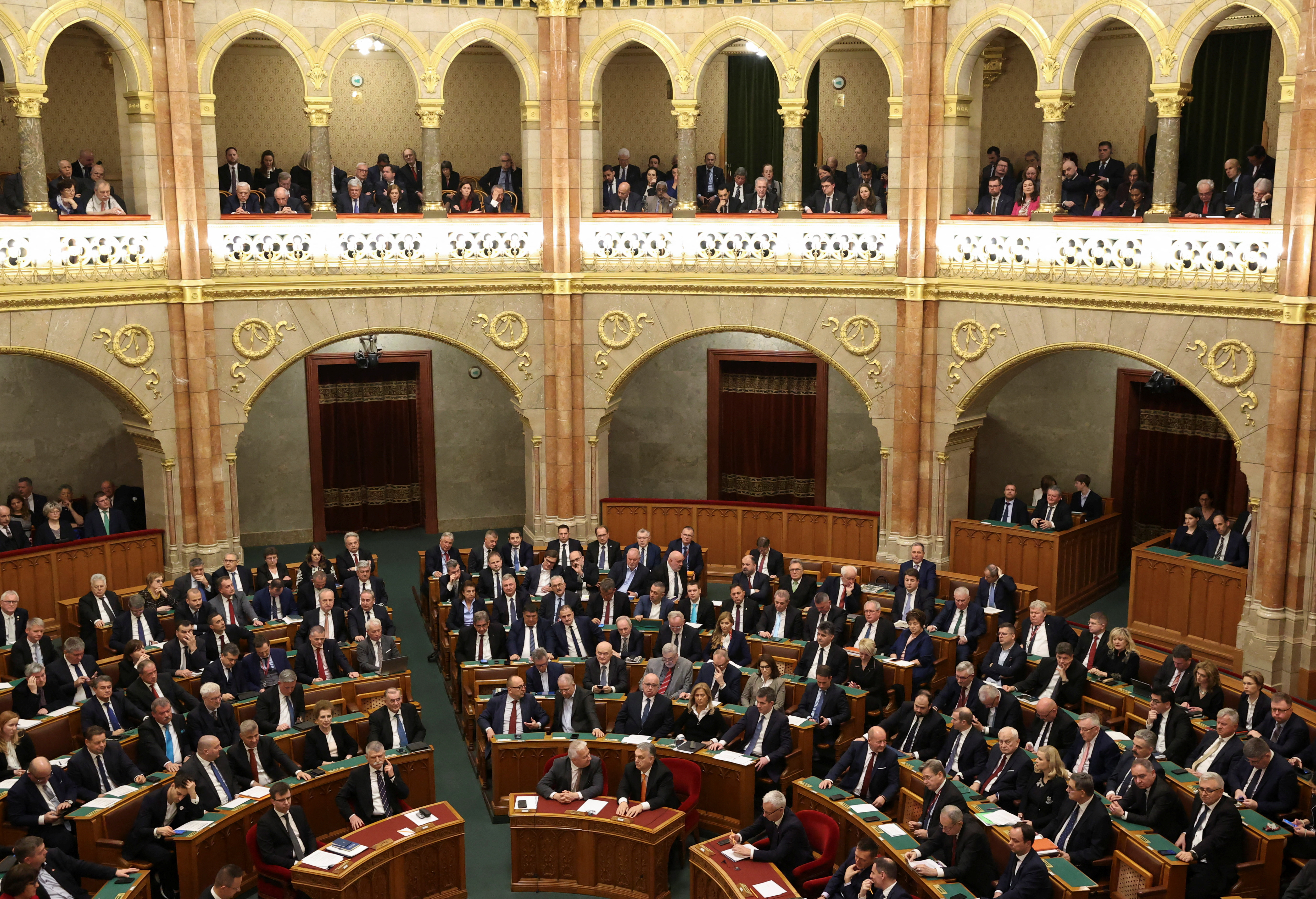 Hungarian PM Orban attends the spring session of the parliament in Budapest