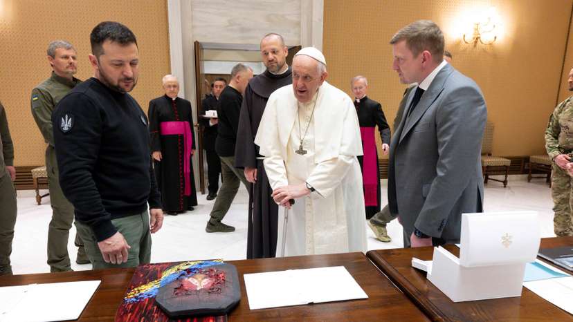 Pope Francis meets with Ukrainian President Volodymyr Zelenskiy