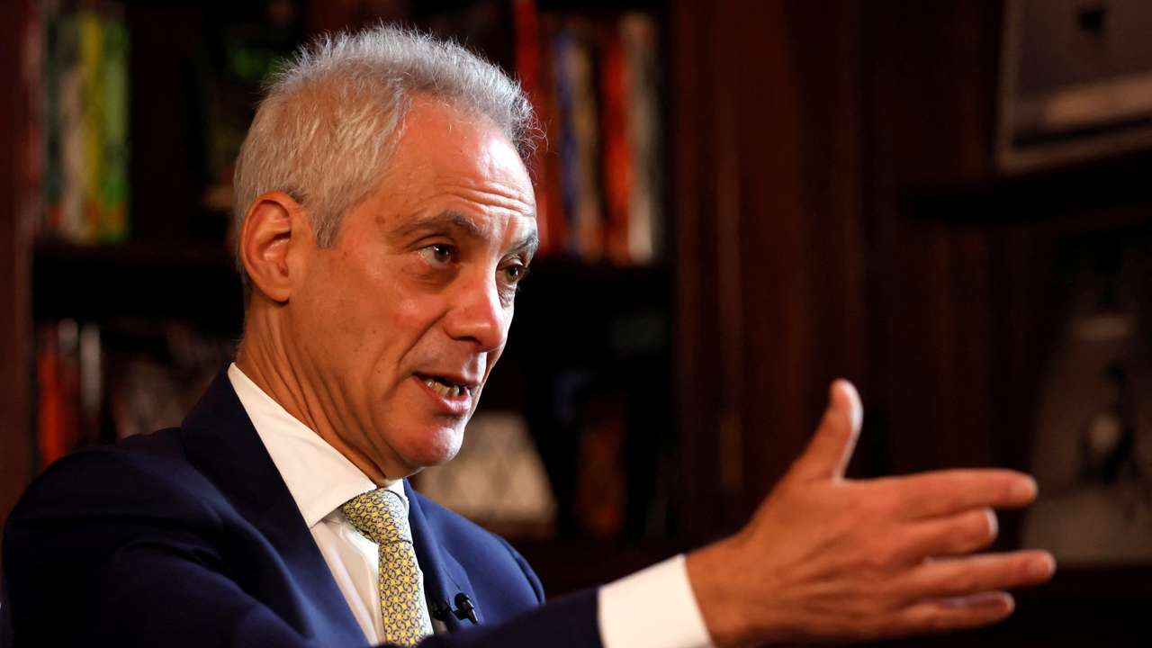 U.S. Ambassador to Japan Rahm Emanuel speaks during an interview with Reuters in Tokyo