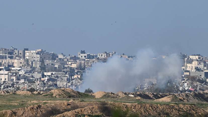 Smoke rises in central Gaza