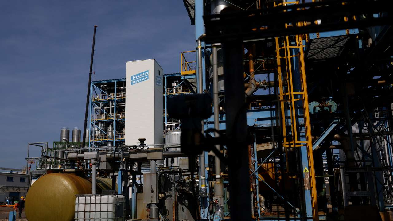 A general view of the Leuna-Harze plant, a producer of chemical industry commodities, at the InfraLeuna industrial site, in Leuna