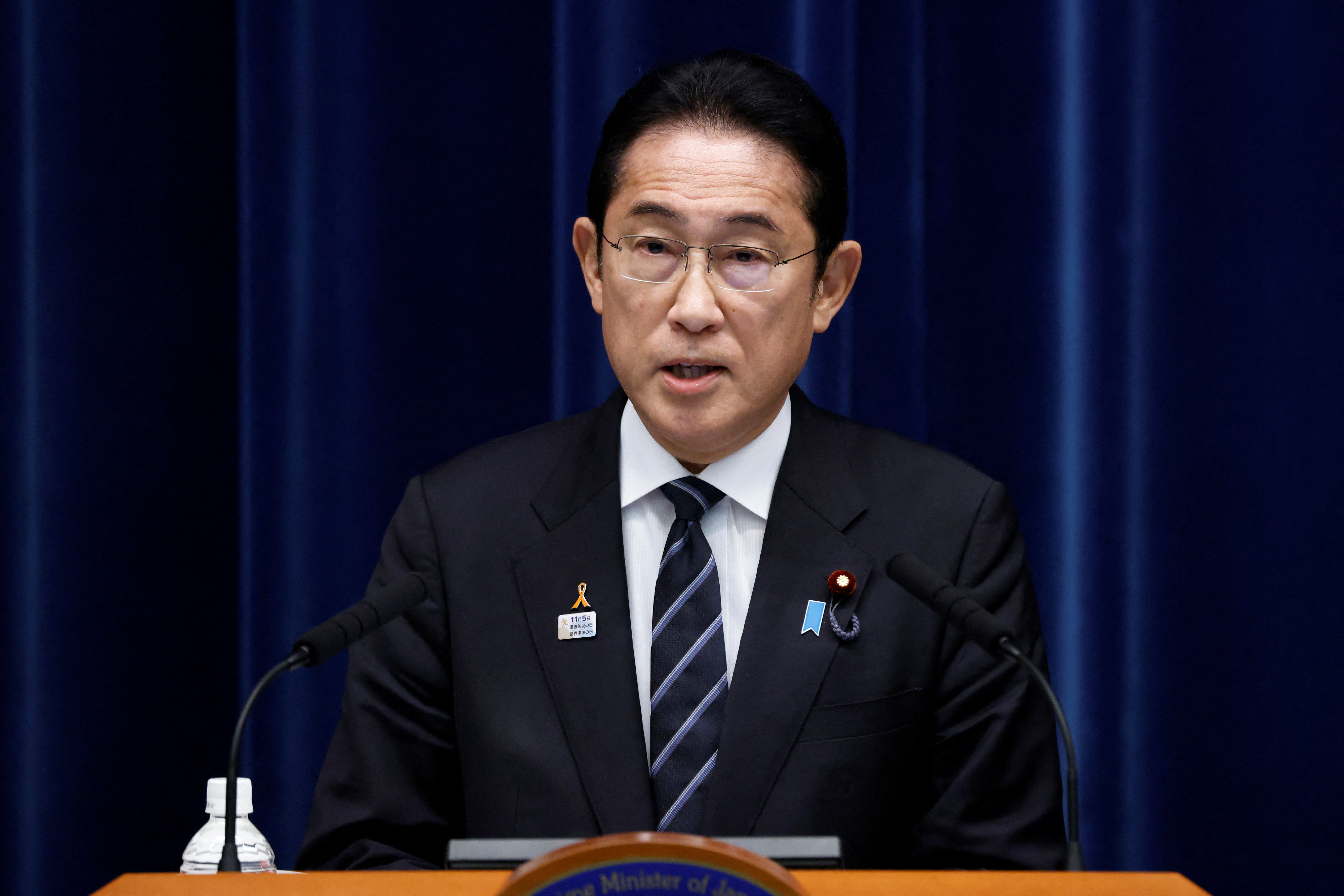 Fumio Kishida, Japan's prime minister, holds news conference in Tokyo