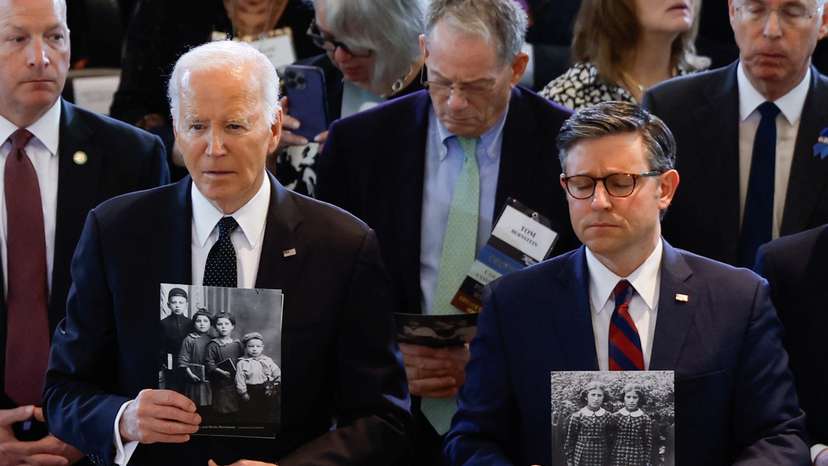 U.S. President Biden addresses at the U.S. Holocaust Memorial Museum's Annual Days of Remembrance ceremony, in Washington