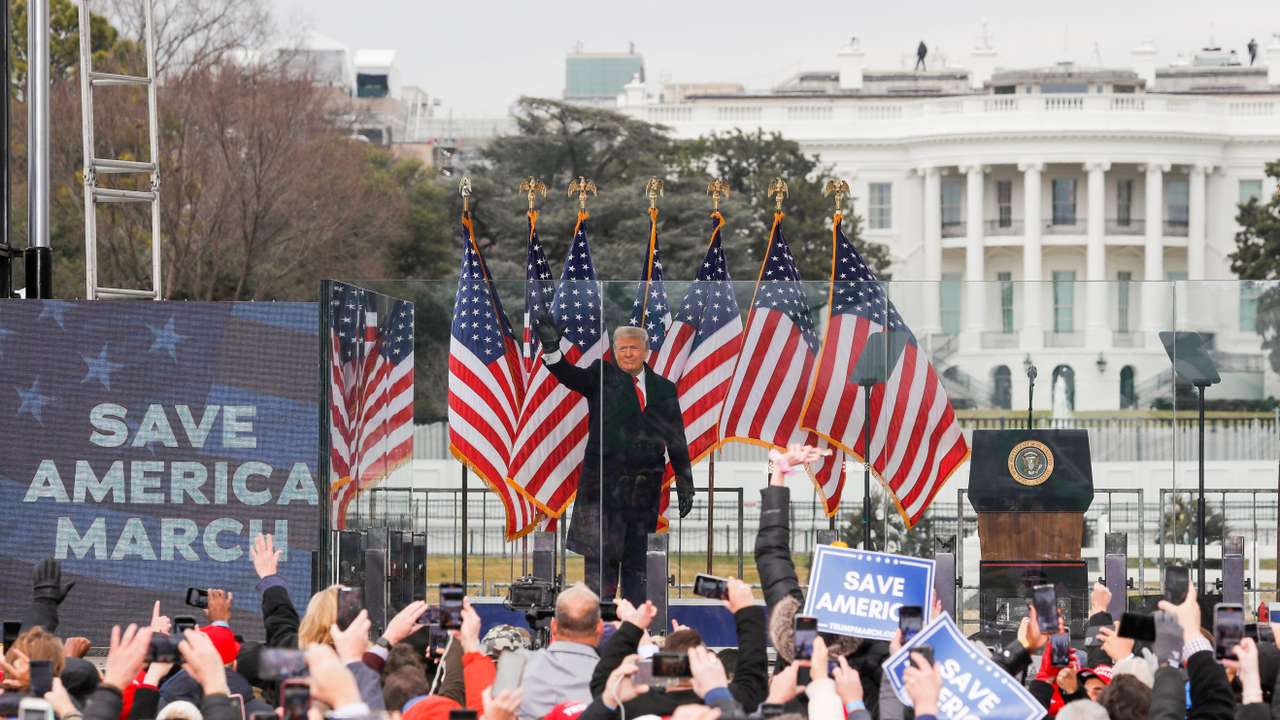 FILE PHOTO: U.S. President Donald Trump holds a rally to contest the certification of the 2020 U.S. presidential election results by the U.S. Congress in Washington