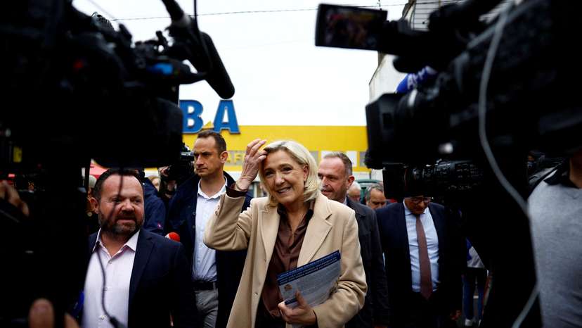 French far right leader Le Pen makes her first campaign visit for early legislative elections