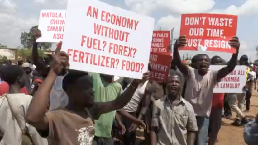 Fuel shortage protest in Malawi