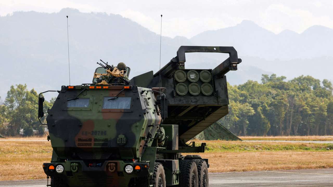 FILE PHOTO: A High Mobility Artillery Rocket System (HIMARS) vehicle on display during an annual military exercise ahead of Lunar New Year in Taichung