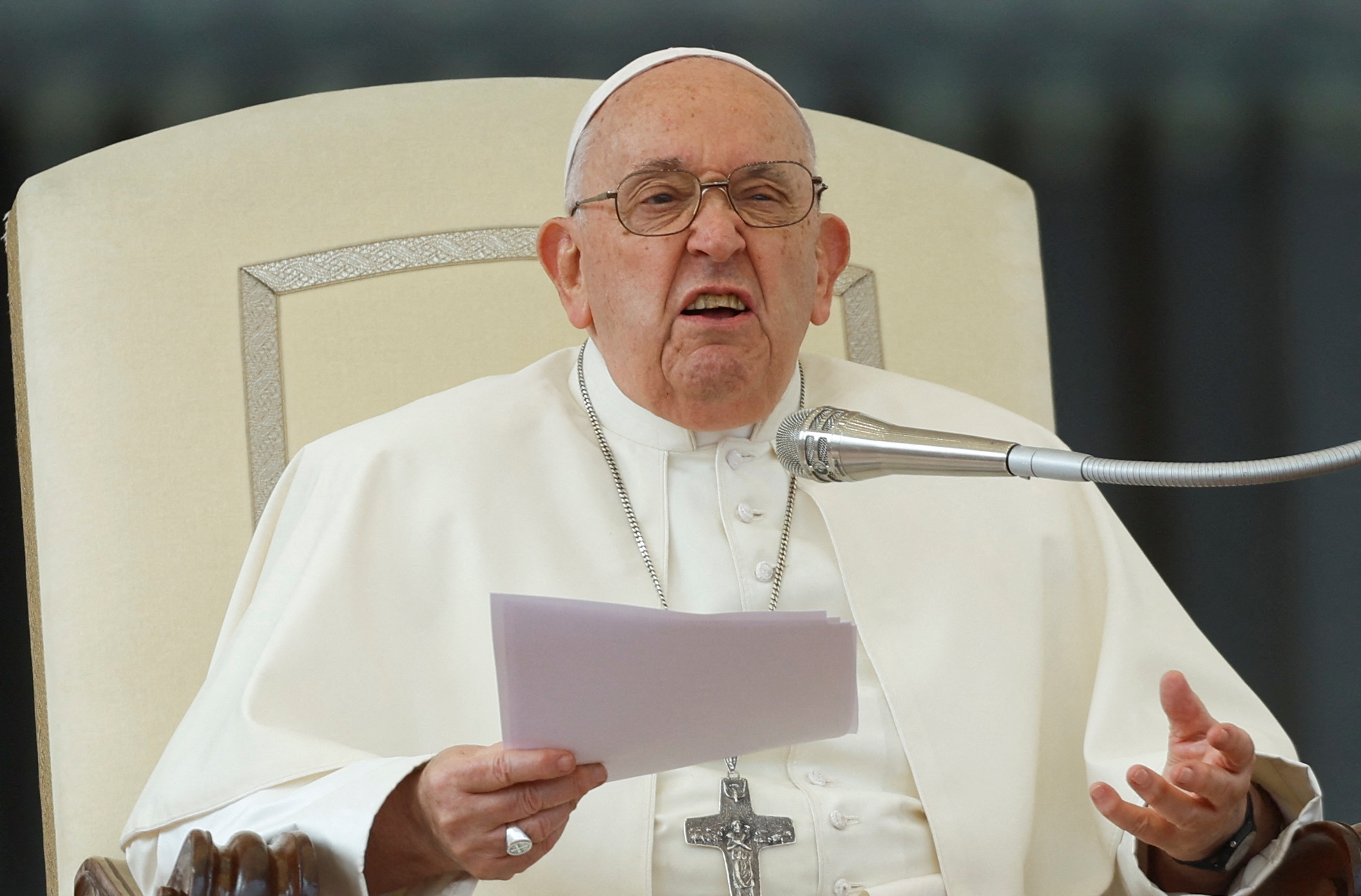 Pope Francis holds a weekly audience at the Vatican
