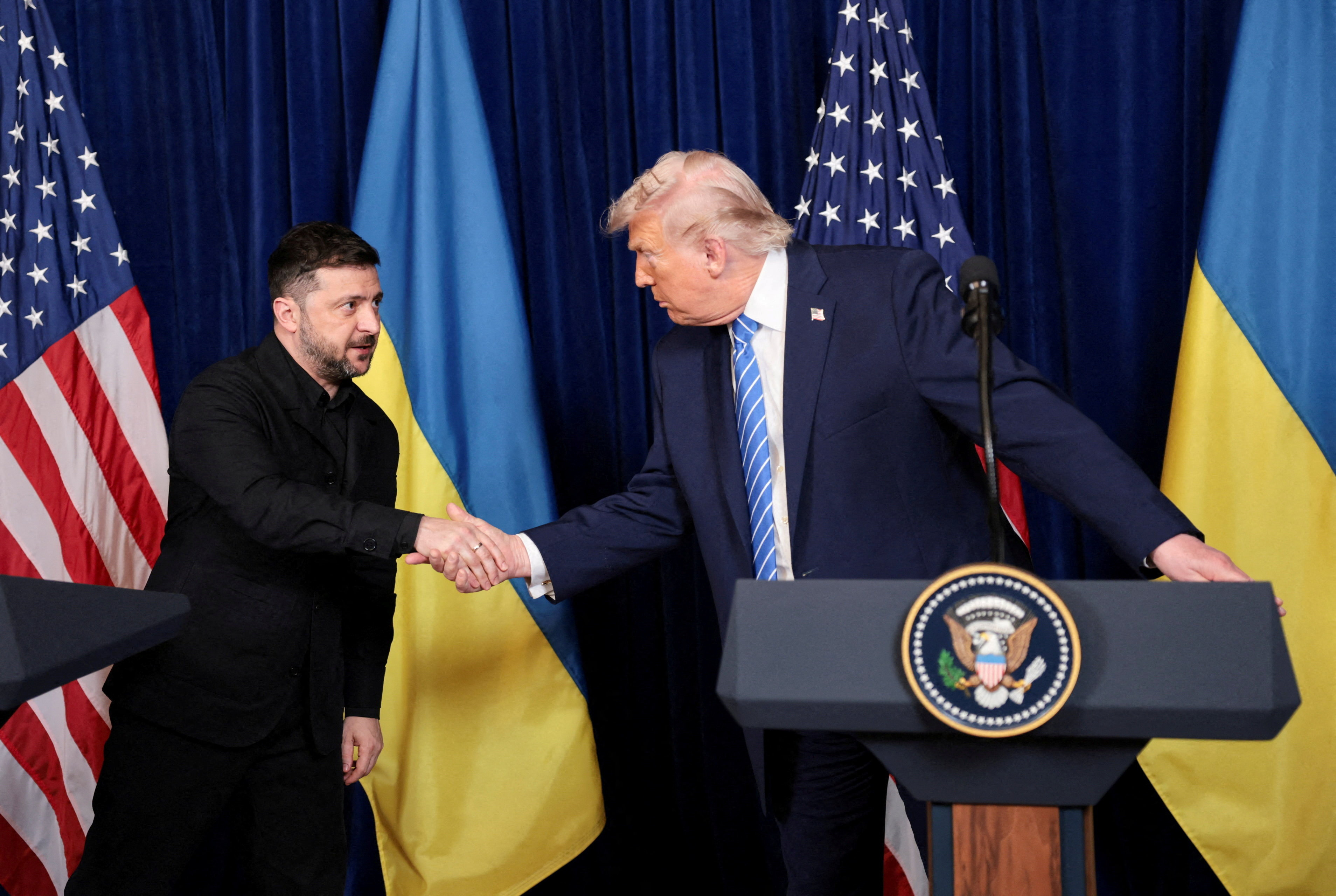 U.S. President Trump meets Ukrainian President Zelenskiy in Florida