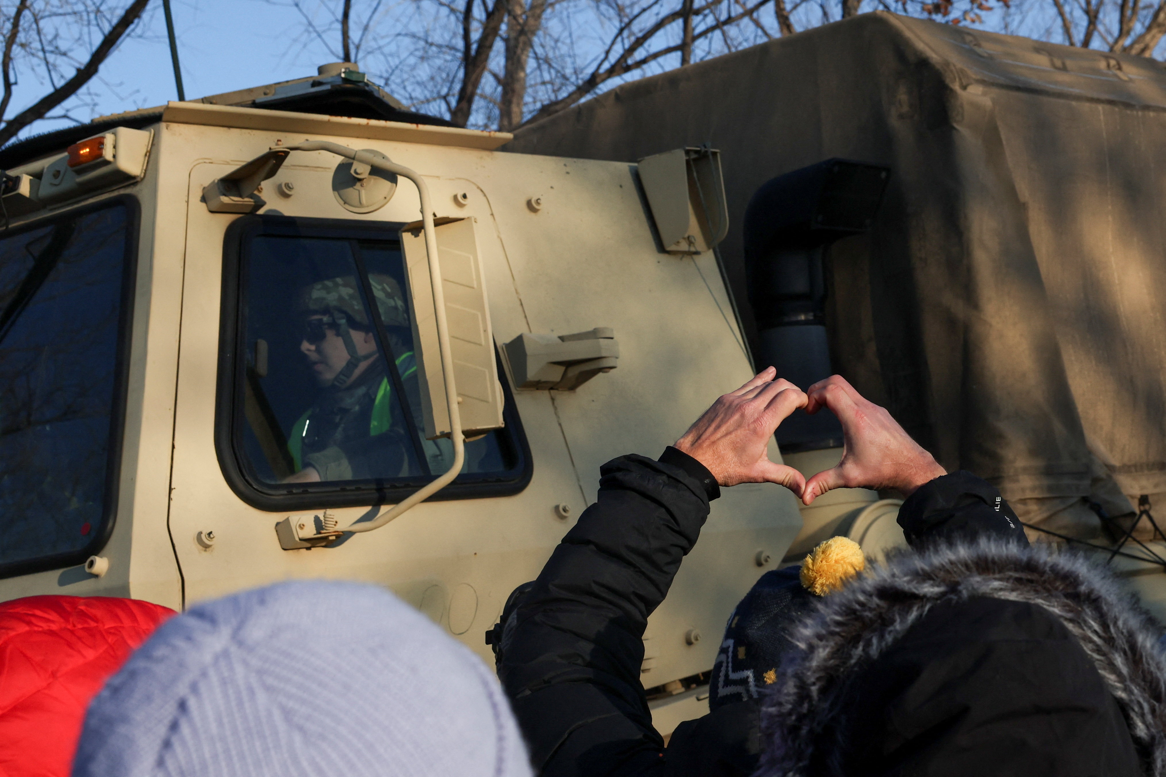 Protest at the Bishop Henry Whipple Federal Building, in Minneapolis