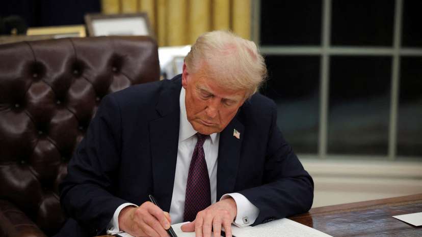 FILE PHOTO: U.S. President Donald Trump at the Oval Office in Washington