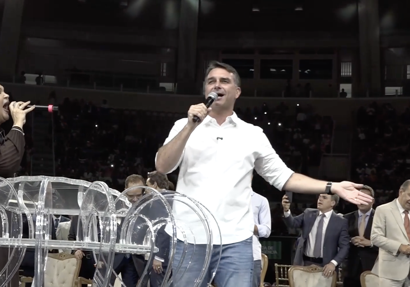 Flavio Bolsonaro church campaign