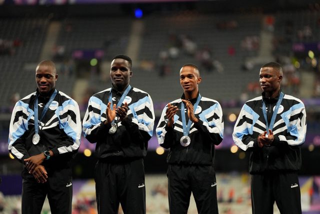 Athletics - Men's 4 x 400m Relay Victory Ceremony