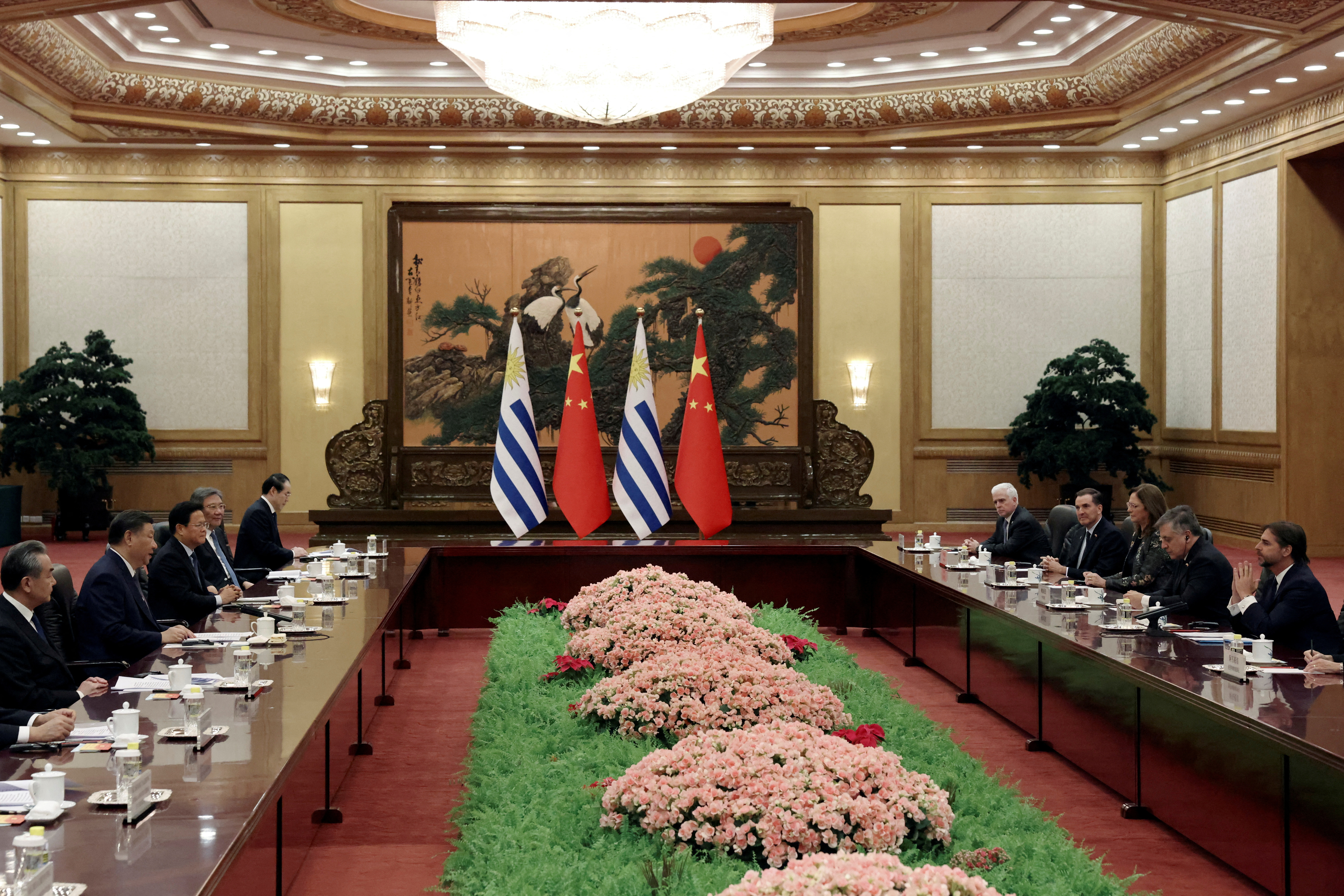 FILE PHOTO: Uruguayan President Luis Lacalle Pou visits Beijing