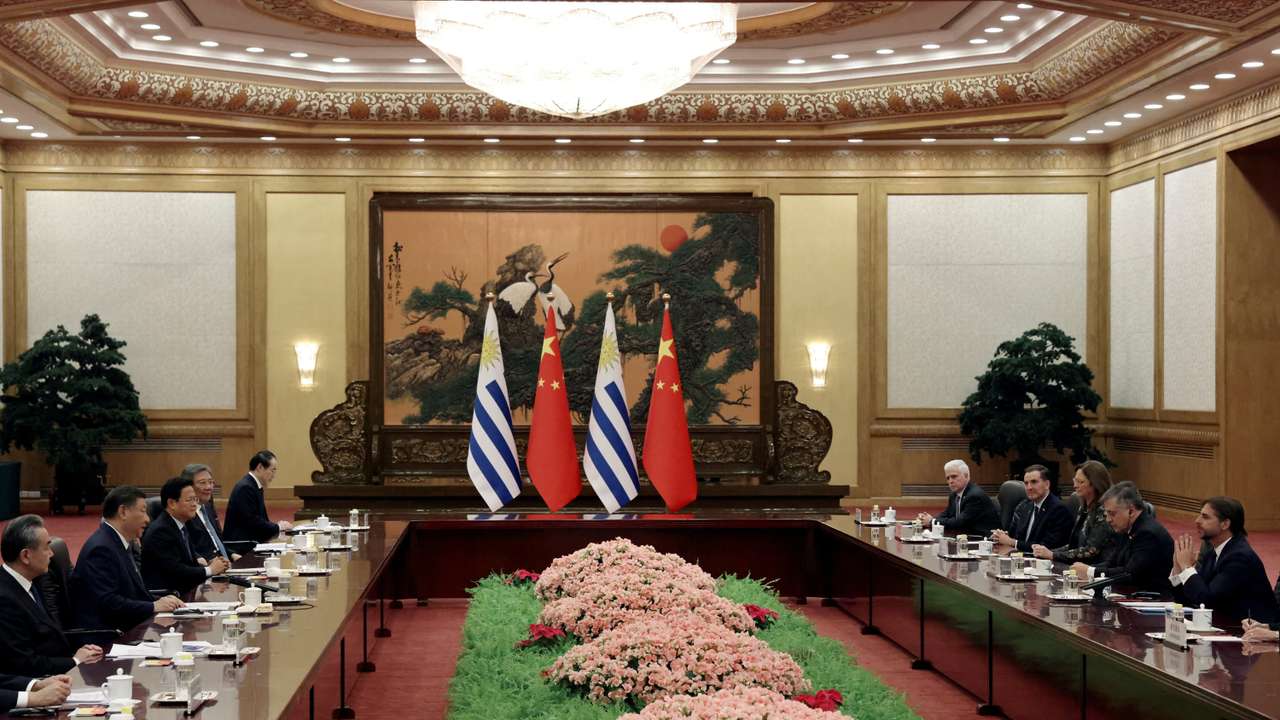 FILE PHOTO: Uruguayan President Luis Lacalle Pou visits Beijing