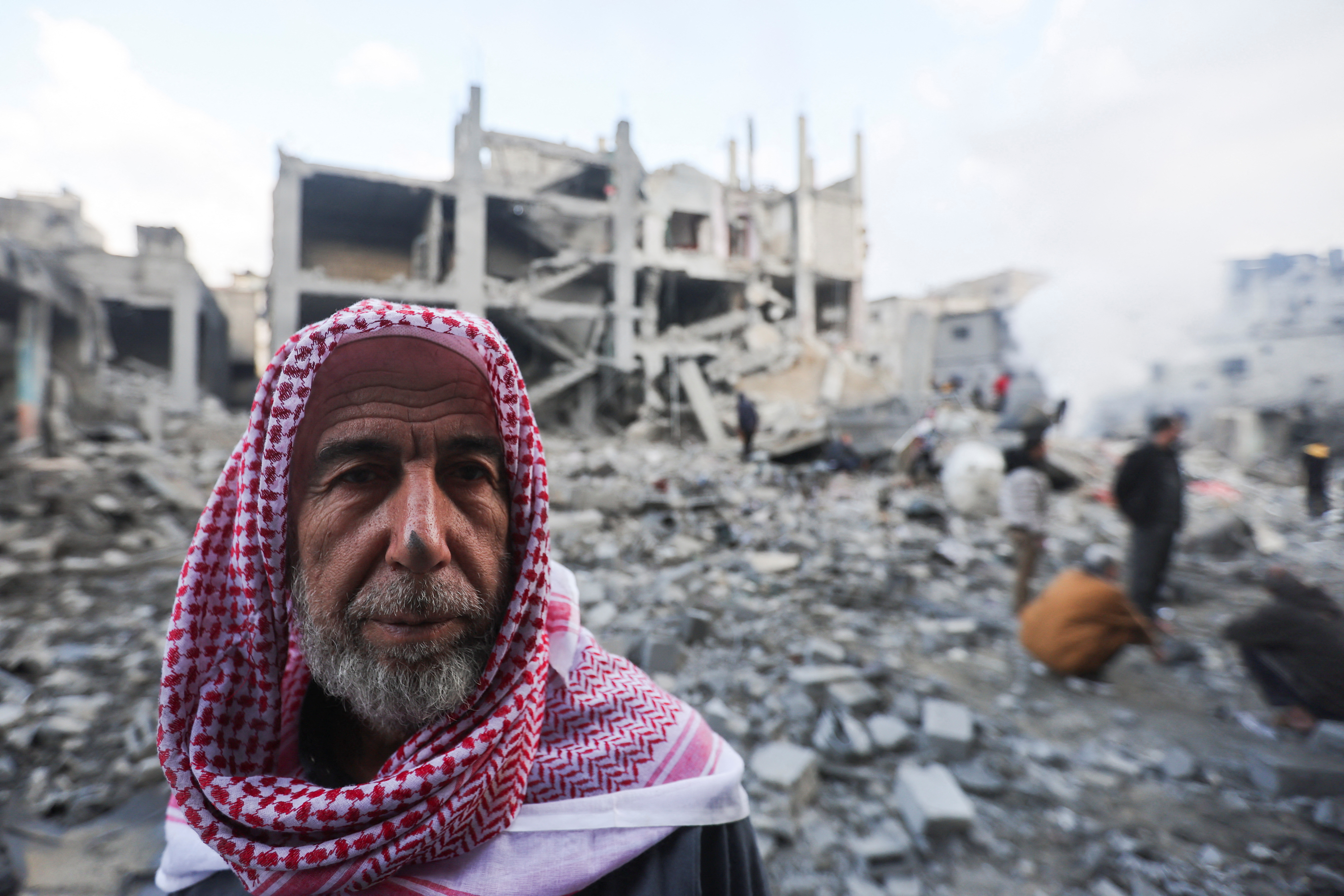 Aftermath of Israeli strikes on houses in Khan Younis