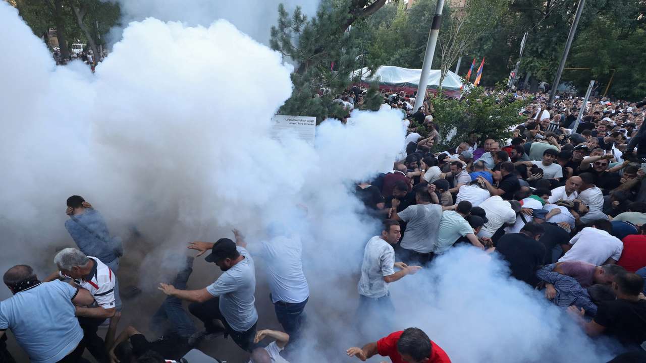 A protest against Armenian Prime Minister Nikol Pashinyan in Yerevan